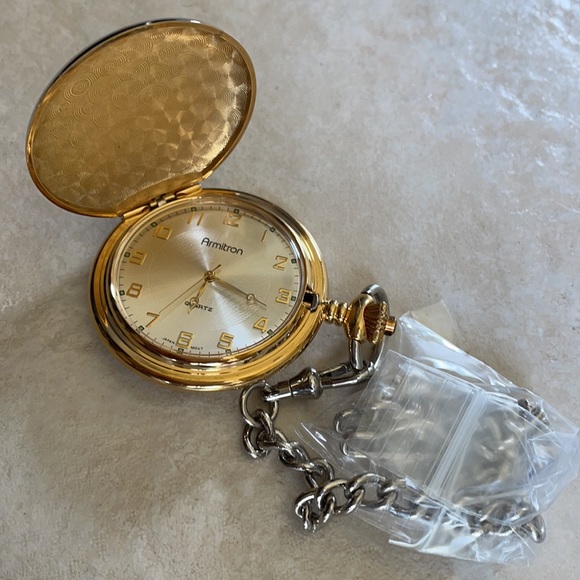 Armitron pocket Watch battery TT with chain - Picture 2 of 5